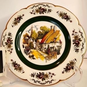 Wood & Sons Ascot vintage decorative china service platter w English cottage art